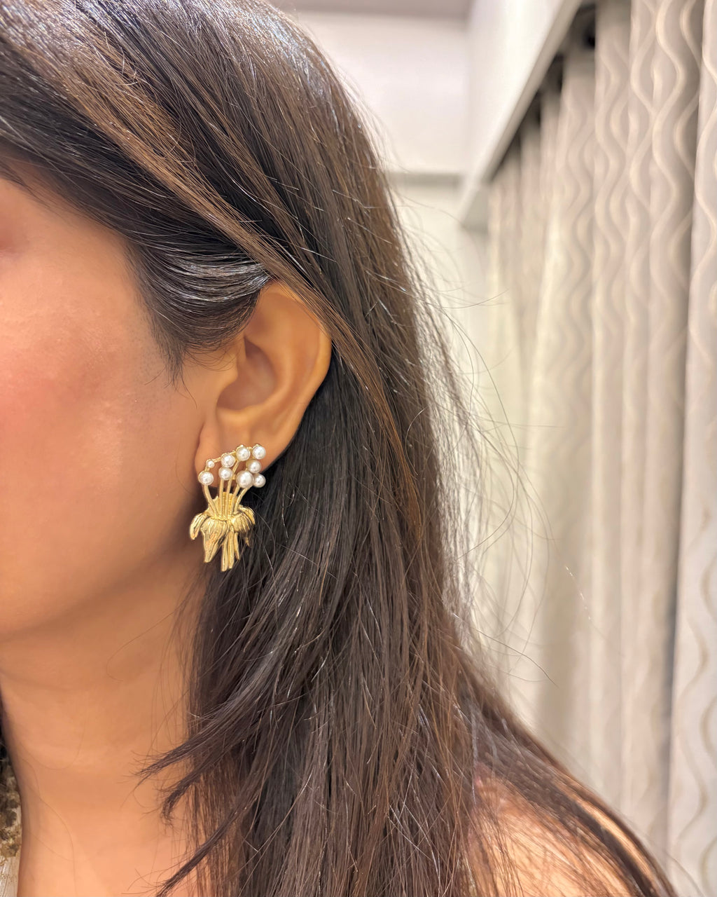 Golden Bouquet Studs