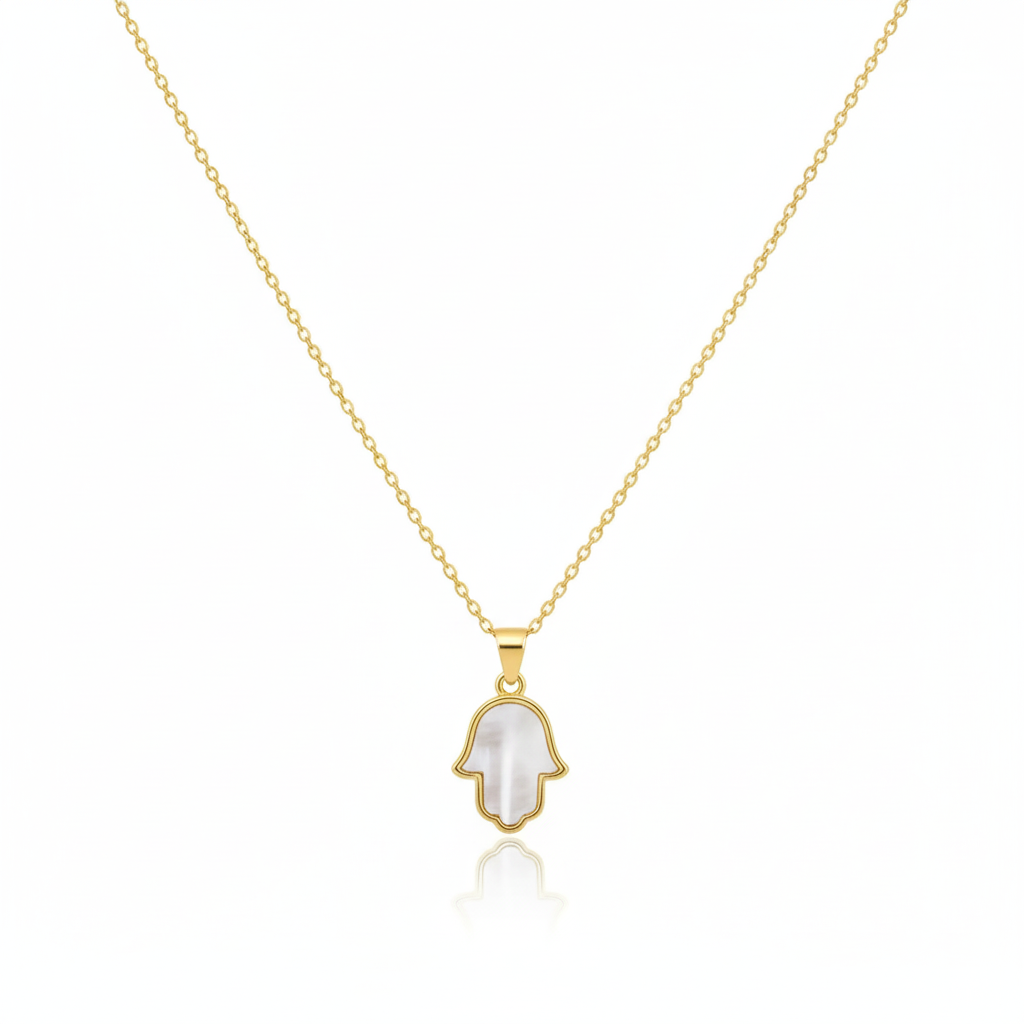 White Humsa Chain