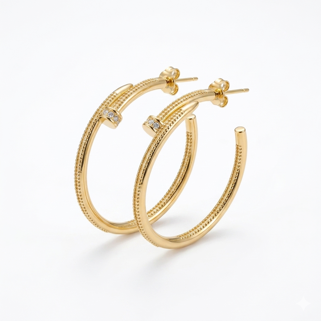 Helix Nail Statement Hoops
