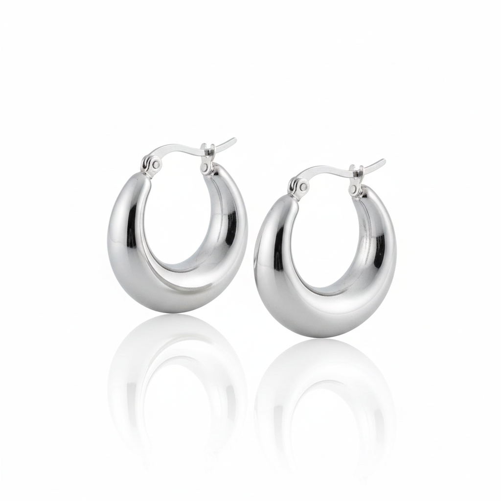 Silver Mini Hoops