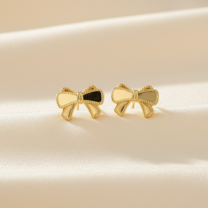 Brass Bow Studs