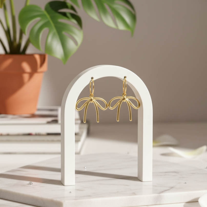 Bow Mini Hoops