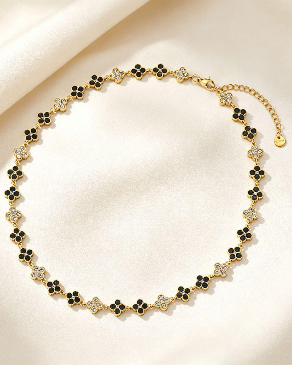 Lucky Clover Pavé Crystal Necklace
