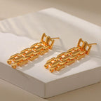 Gold Link Earrings
