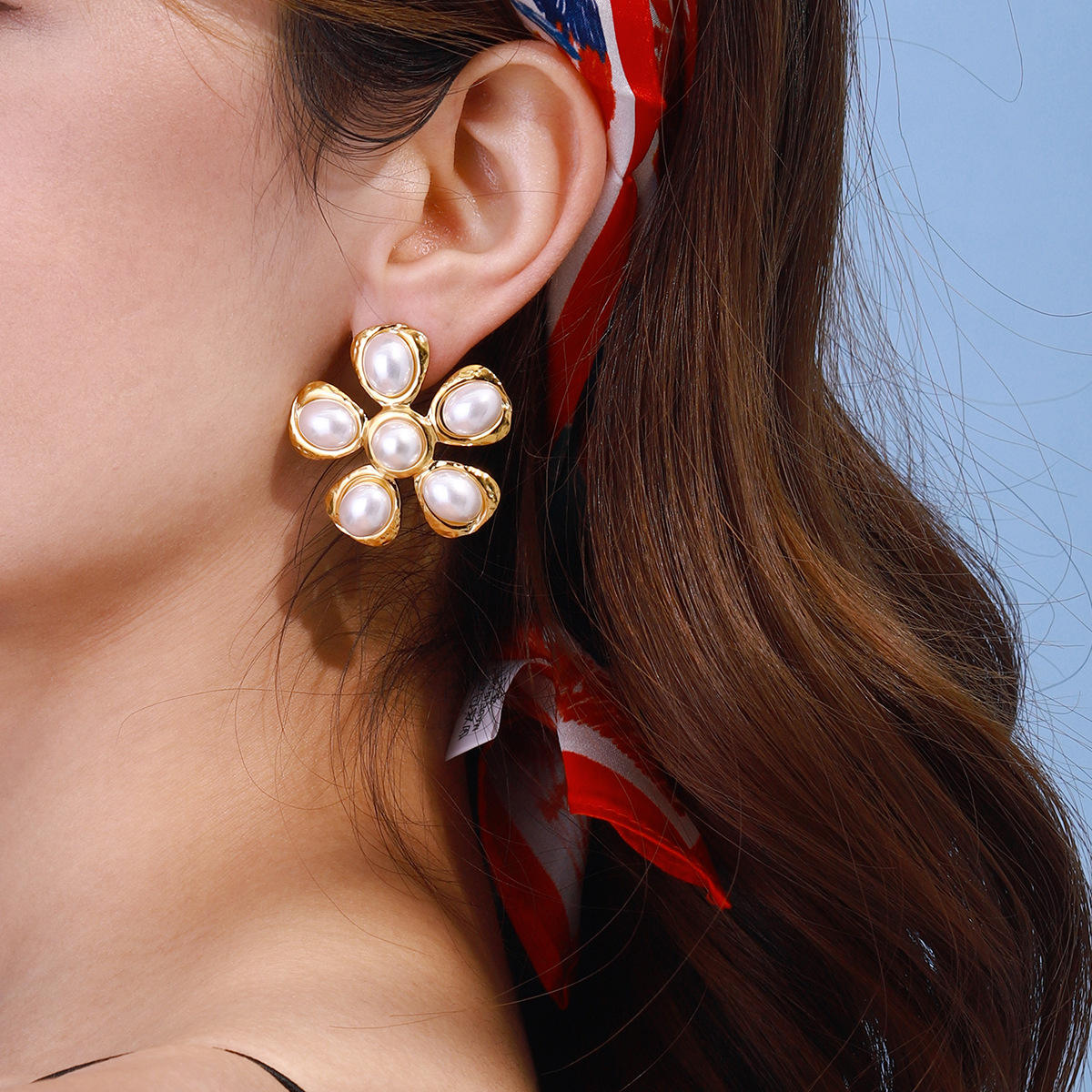 Pearl Petal Earrings