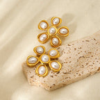 Pearl Petal Earrings
