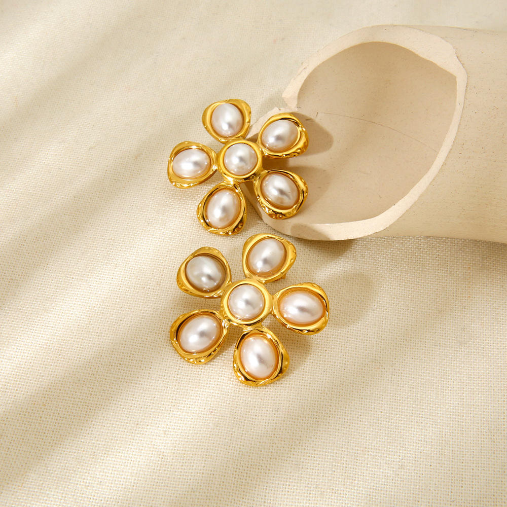 Pearl Petal Earrings