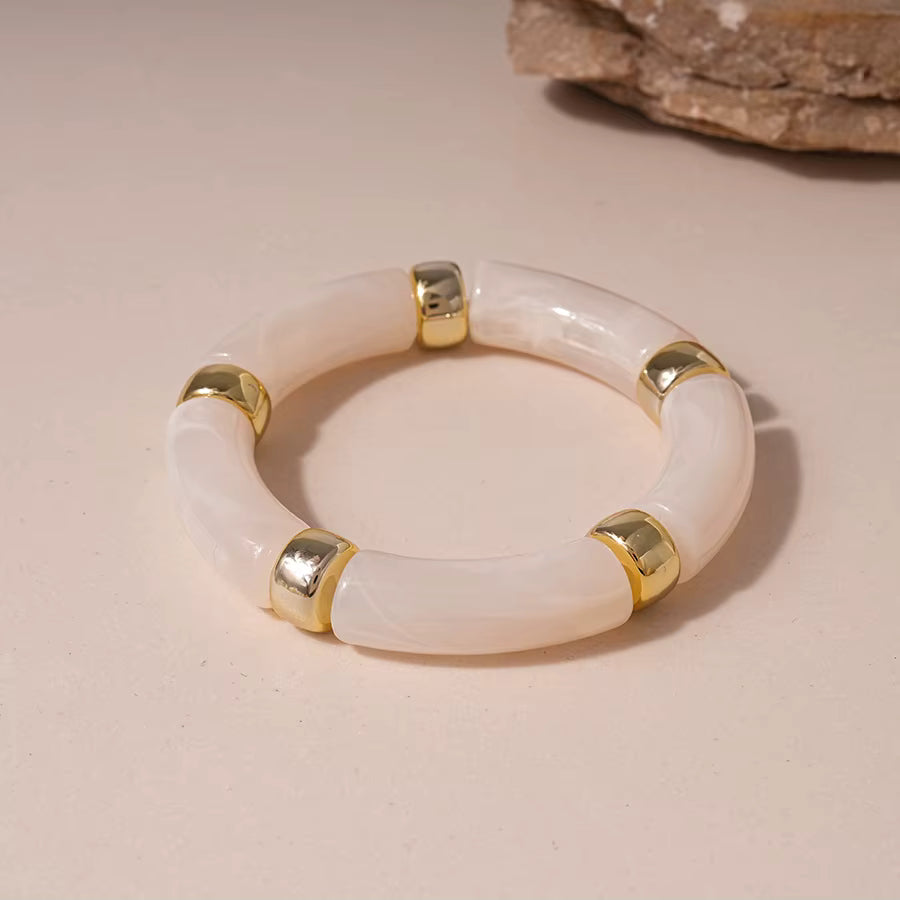 Glossy White Bracelet
