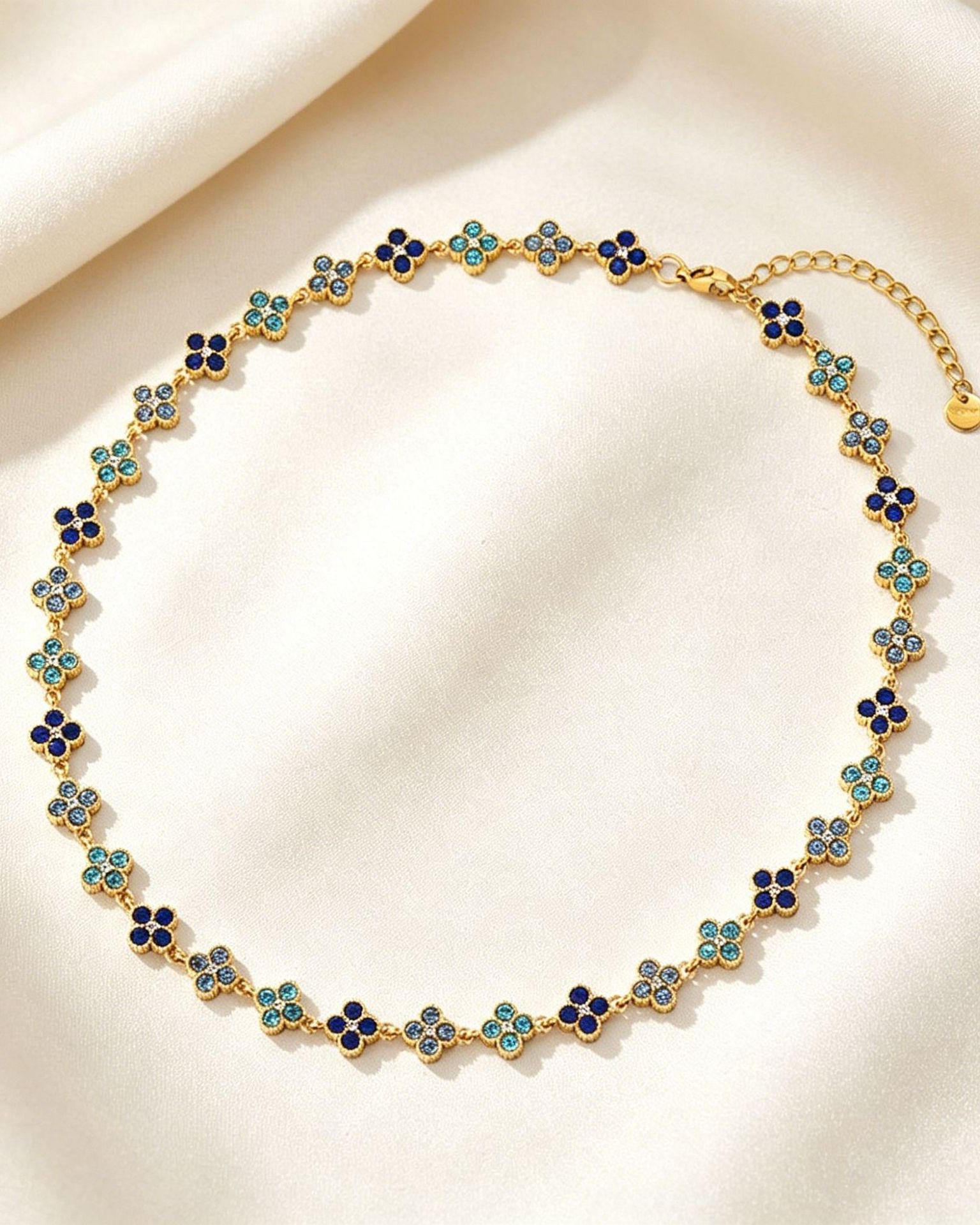 Lucky Clover Pavé Crystal Necklace