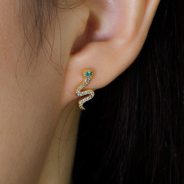 Golden Serpent Studs