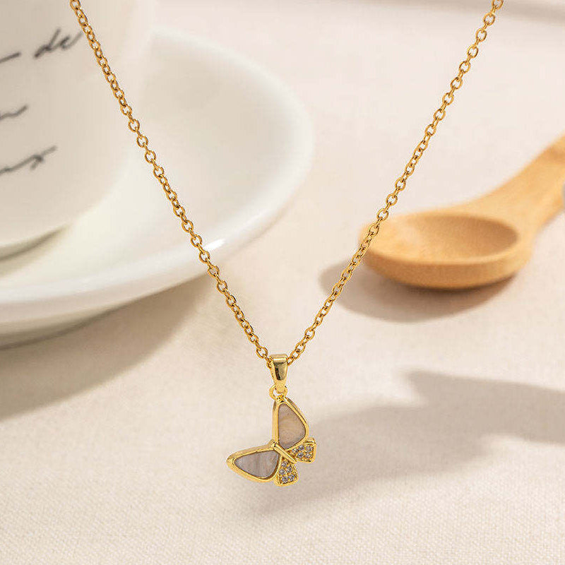 White Butterfly Chain