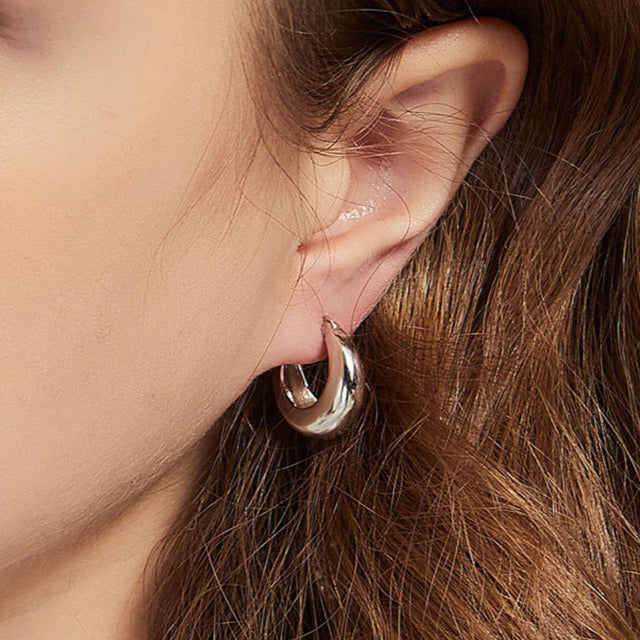 Silver Mini Hoops