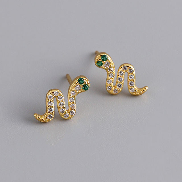 Golden Serpent Studs