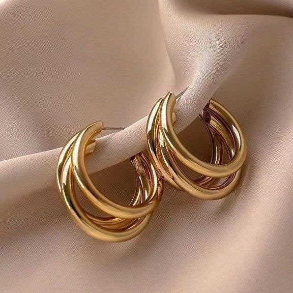 Tangle Gold Hoops