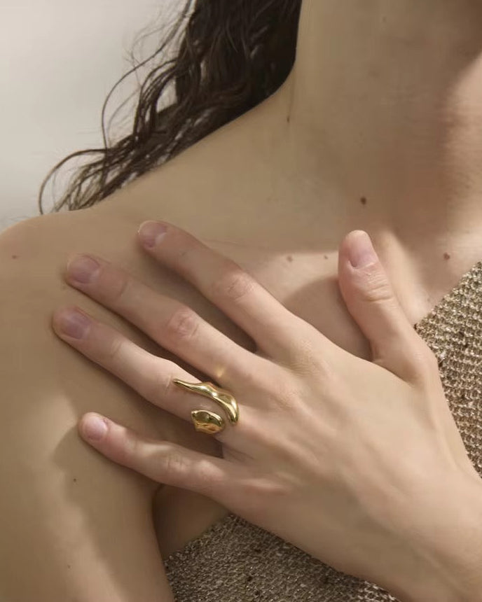 Golden Helix Ring