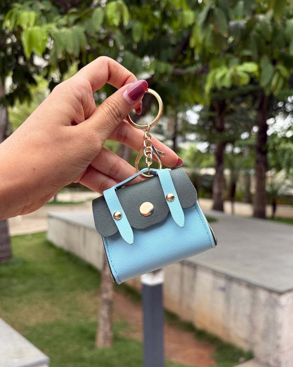 Classic Mini Satchel Charm - Sky Blue