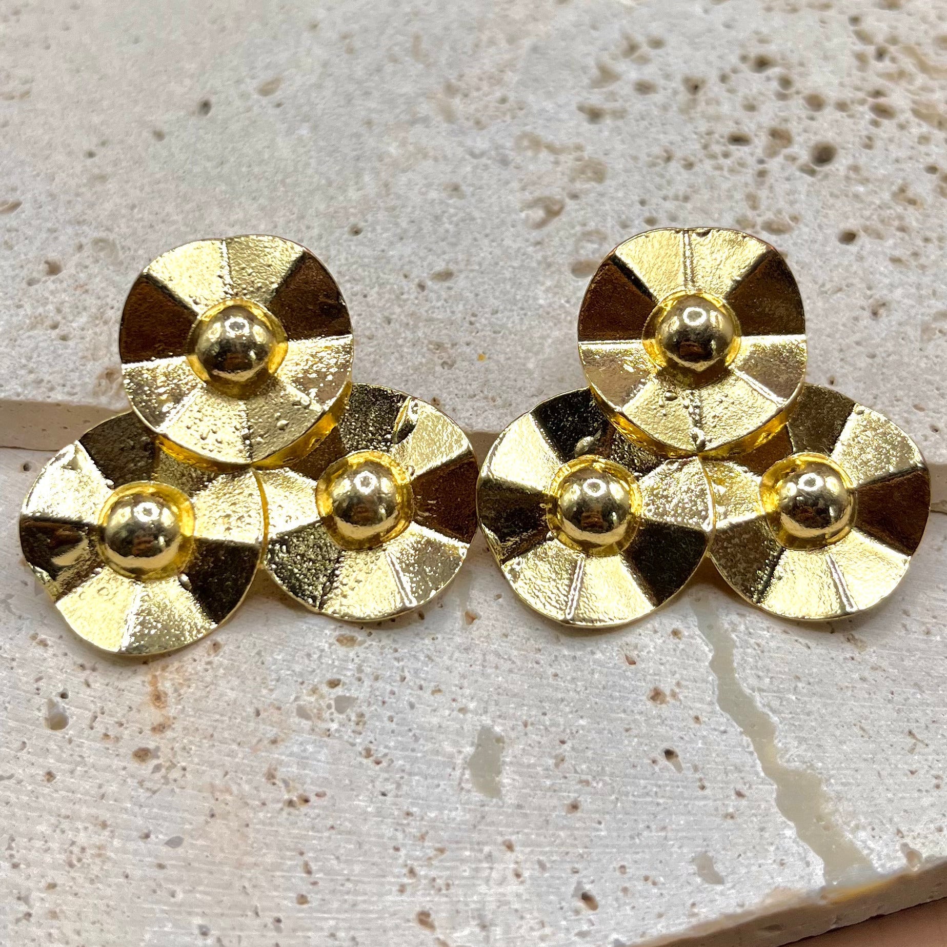 Golden Swirls Earring