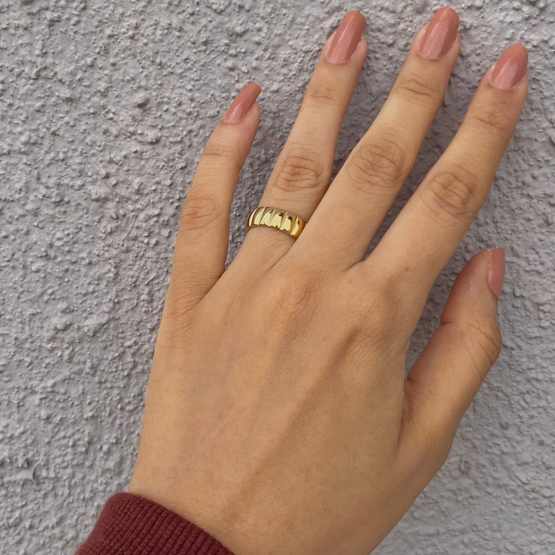 Golden Groove Ring