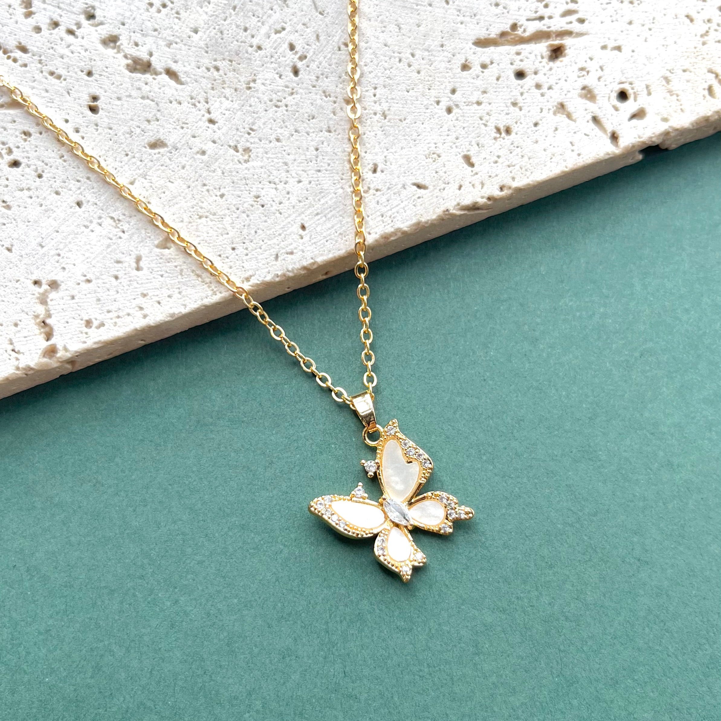 White Butterfly Chain