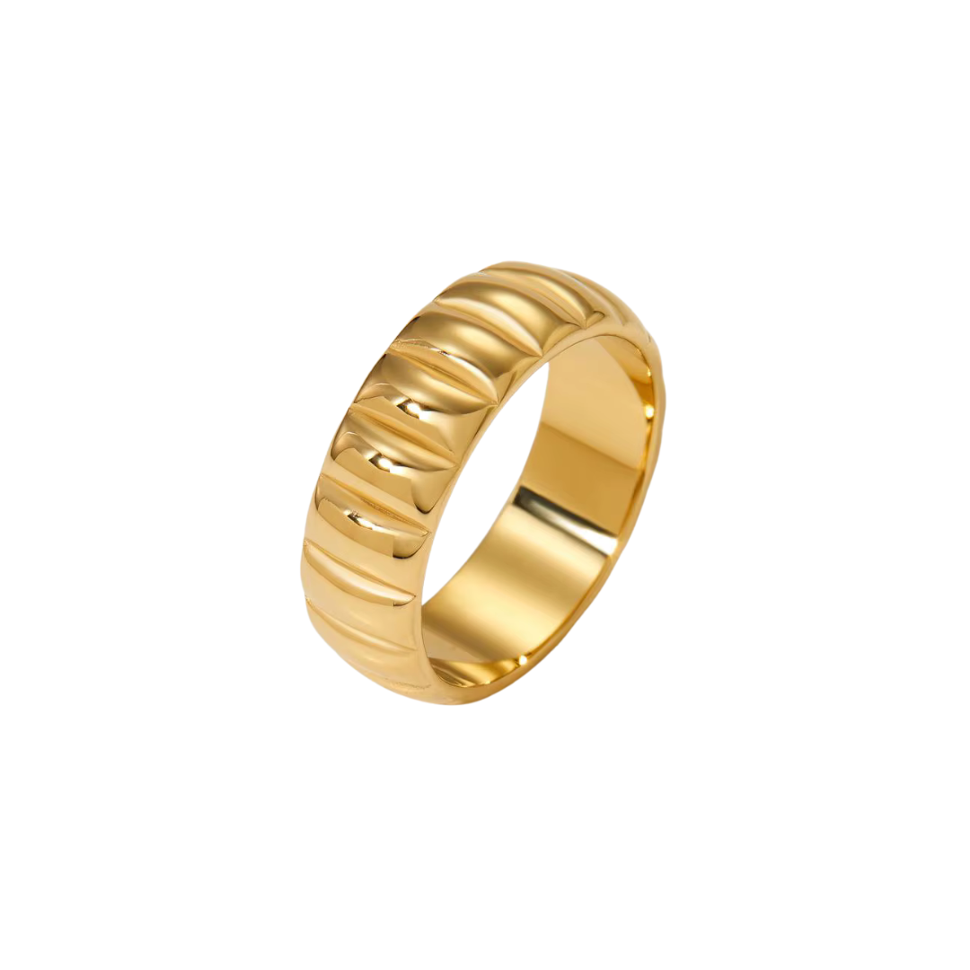 Golden Groove Ring