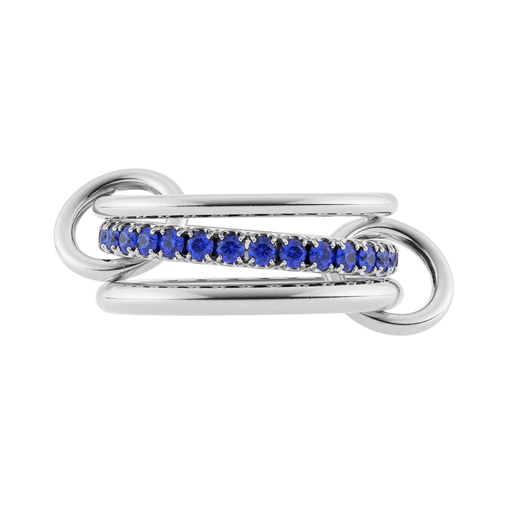 Sapphire Multi-Band Linked Ring