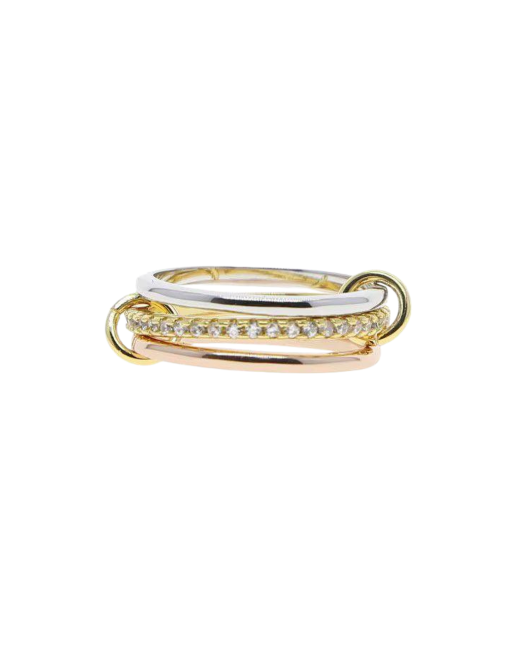 Trinity Interlinked Tri-Color Eternity Ring