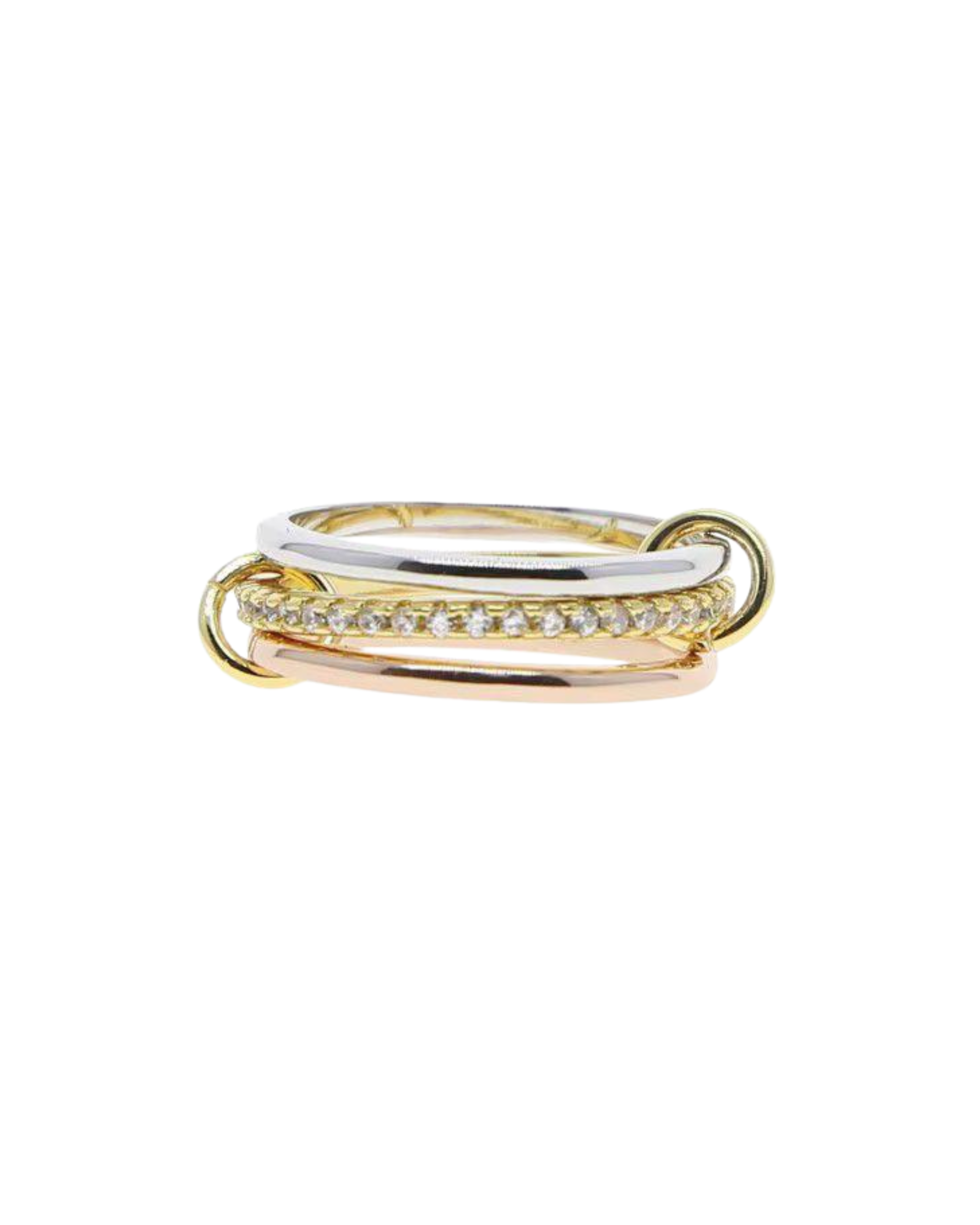 Trinity Interlinked Tri-Color Eternity Ring