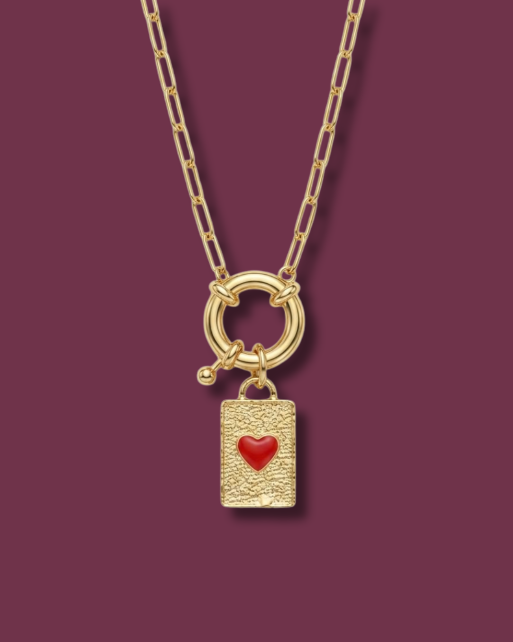 Poker Hearts Necklace