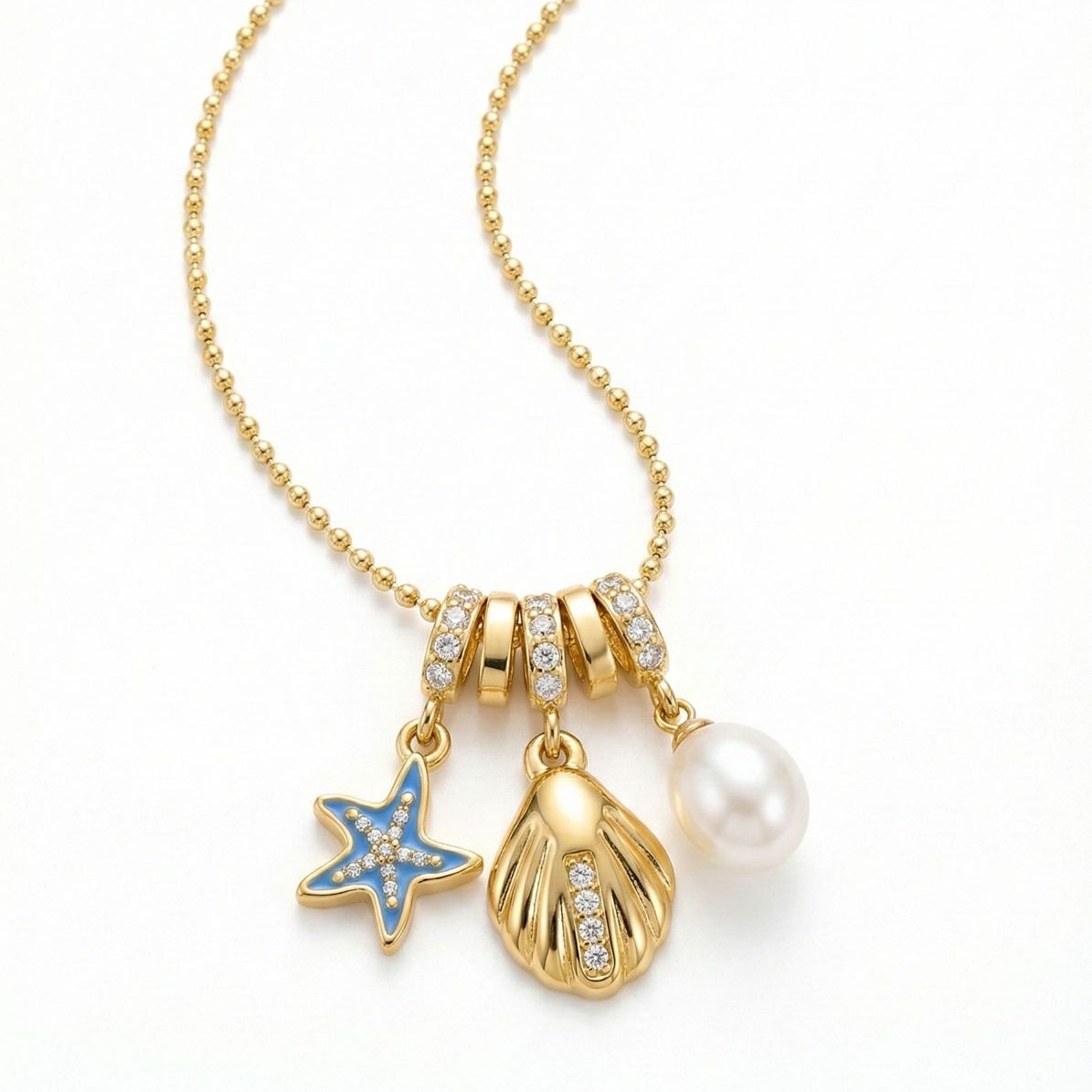 Starfish & Pearl Necklace