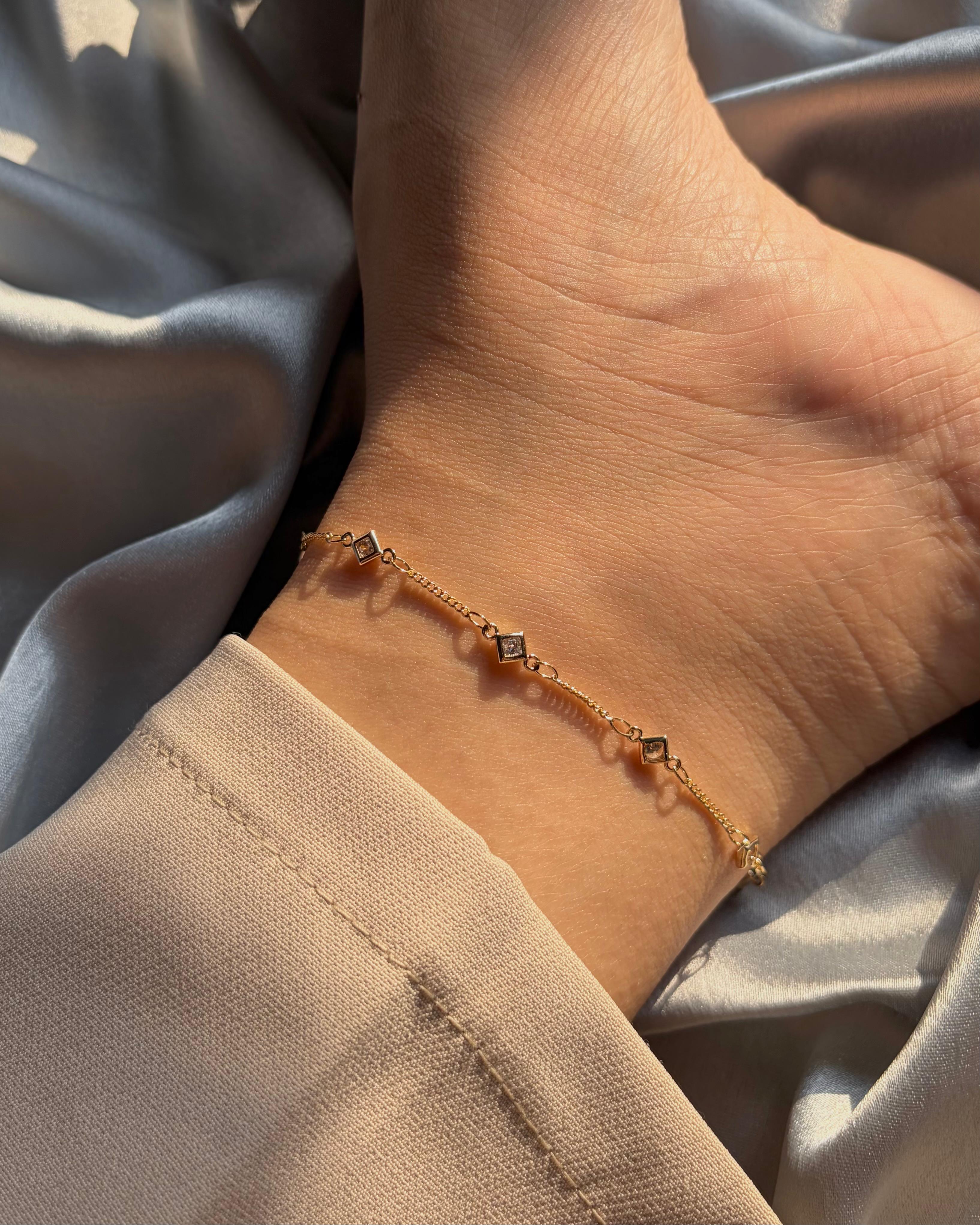 Zara Square Anklet