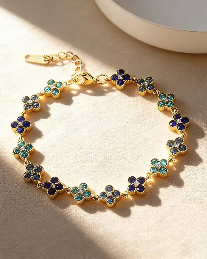 Clover Pavé Crystal Bracelet
