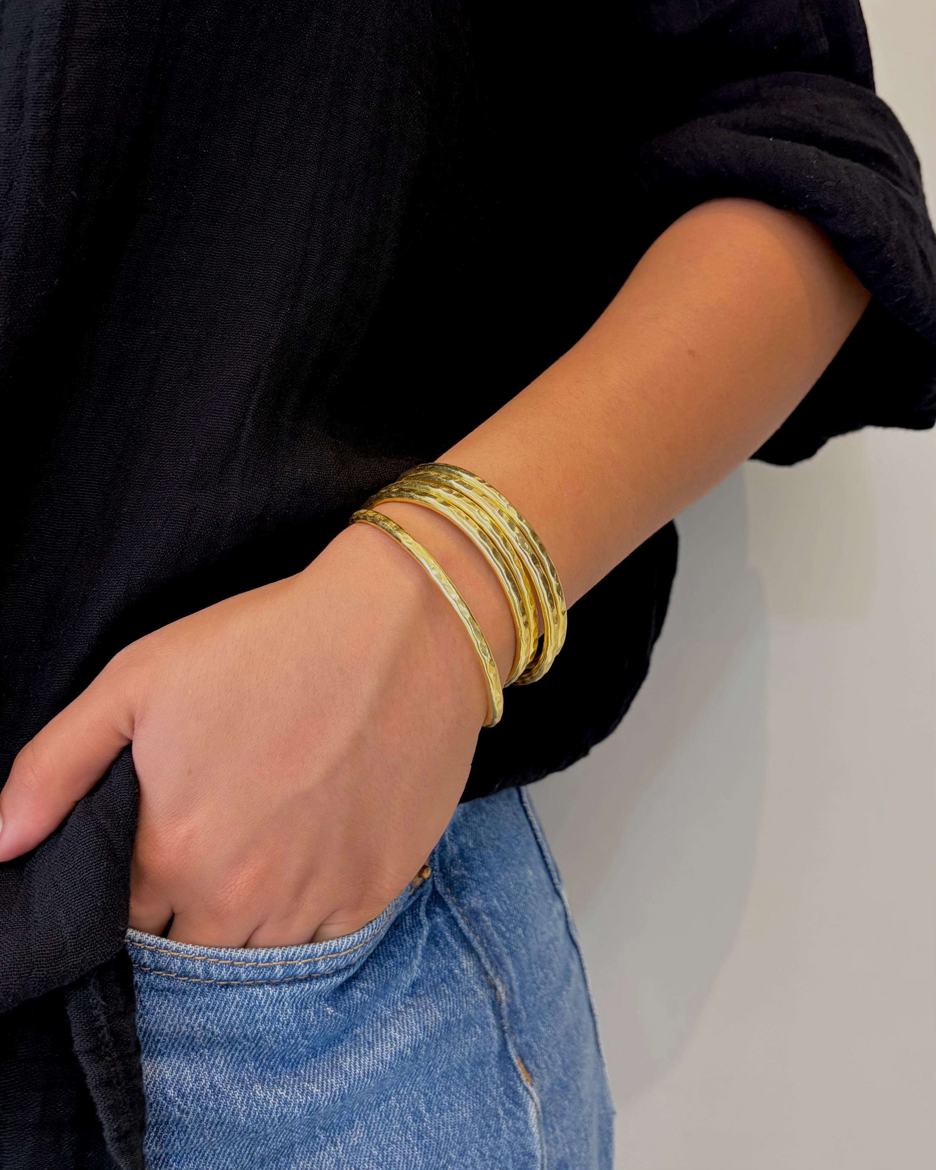 Elysian Brass Bangles (Set of 5)