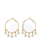Crystal Drop Hoops