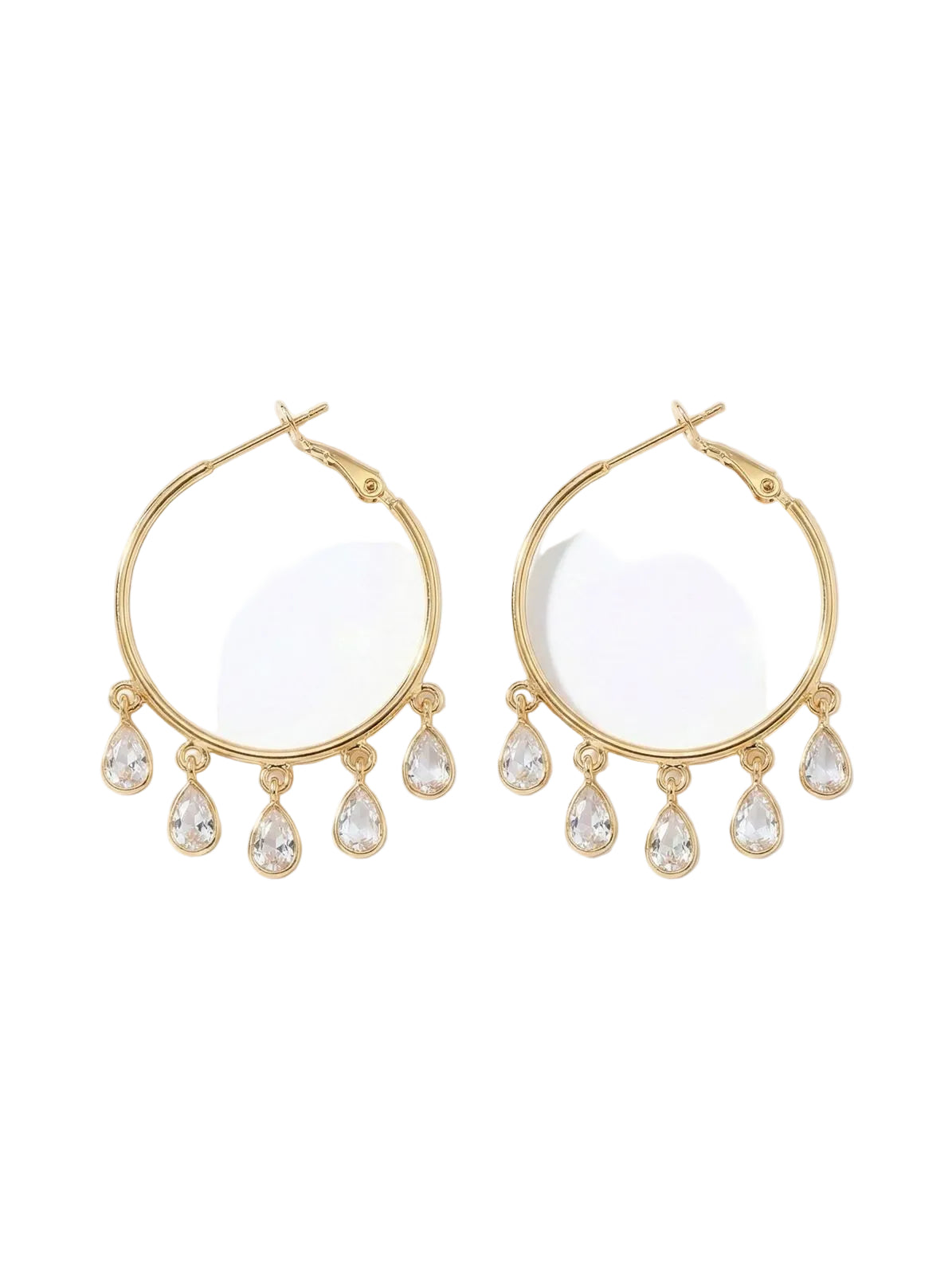 Crystal Drop Hoops