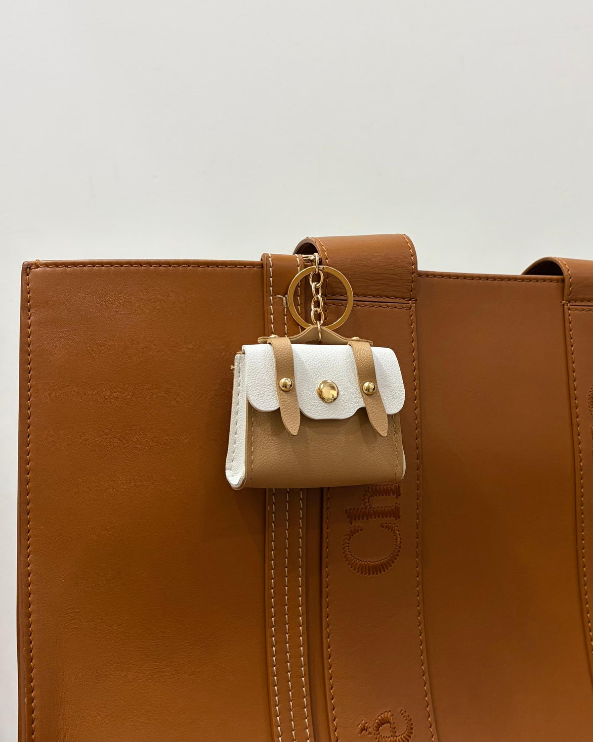 Classic Mini Satchel Charm - Beige
