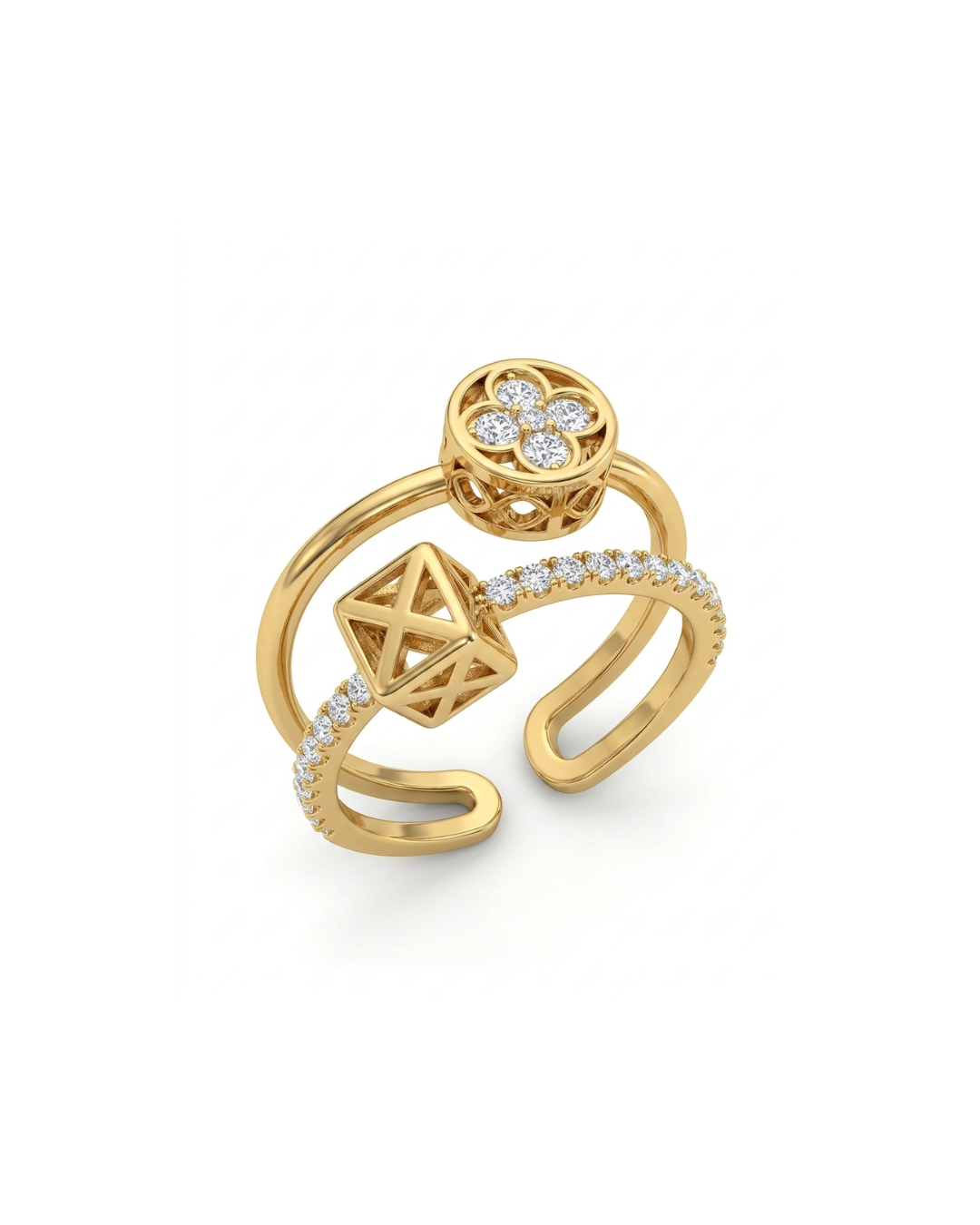 Quadra Clover Ring