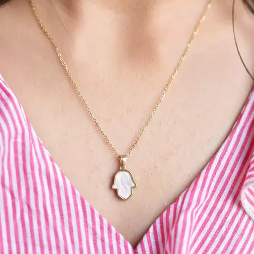 White Humsa Chain